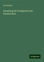 Karl Schärer: Sammlung der Strafgesetze des Kantons Bern, Buch