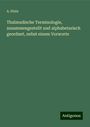 A. Stein: Thalmudische Terminologie, zusammengestellt und alphabetarisch geordnet, nebst einem Vorworte, Buch