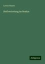 Lorenz Hauser: Stellvertretung im Besitze, Buch