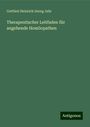 Gottlieb Heinrich Georg Jahr: Therapeutischer Leitfaden für angehende Homöopathen, Buch