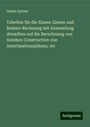 Simon Spitzer: Tabellen für die Zinses-Zinsen und Renten-Rechnung mit Anwendung derselben auf die Berechnung von Anlehen Construction von Amortisationsplänen, etc, Buch