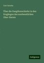 Curt Gericke: Über die Gangthonschiefer in den Erzgängen des nordwestlichen Ober-Harzes, Buch