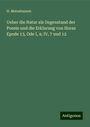 H. Meinshausen: Ueber die Natur als Gegenstand der Poesie und die Erklarung von Horaz Epode 13, Ode I, 4; IV, 7 und 12, Buch