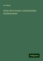 Leo Meyer: Ueber die in Dorpat vorkommenden Familiennamen, Buch