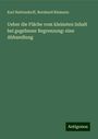 Karl Hattendorff: Ueber die Fläche vom kleinsten Inhalt bei gegebener Begrenzung: eine Abhandlung, Buch