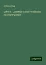 J. Halmschlag: Ueber T. Lucretius Carus Verhältniss zu seinen Quellen, Buch