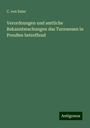 C. von Euler: Verordnungen und amtliche Bekanntmachungen das Turnwesen in Preußen betreffend, Buch