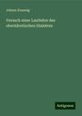 Johann Krassnig: Versuch einer Lautlehre des oberkärntischen Dialektes, Buch