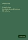 Eberhard Tiling: Versuch eines bremisch-niedersächsischen Wörterbuchs, Buch