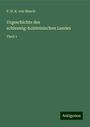 P. H. K. Von Maack: Urgeschichte des schleswig-holsteinischen Landes, Buch