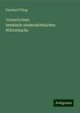 Eberhard Tiling: Versuch eines bremisch-niedersächsischen Wörterbuchs, Buch