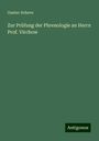 Gustav Scheve: Zur Prüfung der Phrenologie an Herrn Prof. Virchow, Buch