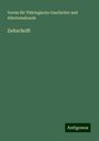 Verein für Thüringische Geschichte und Altertumskunde: Zeitschrift, Buch