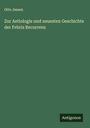 Otto Jessen: Zur Aetiologie und neuesten Geschichte der Febris Recurrens, Buch