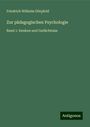 Friedrich Wilhelm Dörpfeld: Zur pädagogischen Psychologie, Buch