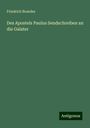 Friedrich Brandes: Des Apostels Paulus Sendschreiben an die Galater, Buch
