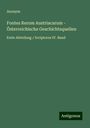 Anonym: Fontes Rerum Austriacarum - Österreichische Geschichtsquellen, Buch