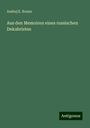 Andrej E. Rozen: Aus den Memoiren eines russischen Dekabristen, Buch