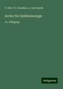 F. Arlt: Archiv für Ophthalmologie, Buch