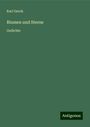 Karl Gerok: Blumen und Sterne, Buch