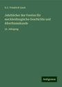 G. C. Friedrich Lisch: Jahrbücher des Vereins für mecklenburgische Geschichte und Alterthumskunde, Buch
