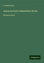 G. Hartenstein: Immanuel Kant's Sämmtliche Werke, Buch