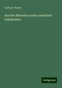 Andrej E. Rozen: Aus den Memoiren eines russischen Dekabristen, Buch