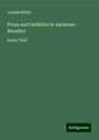 Joseph Müller: Prosa und Gedichte in Aachener Mundart, Buch