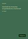 Anonym: Zeitschrift der Deutschen morgenländischen Gesellschaft, Buch