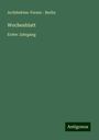 Architekten-Verein - Berlin: Wochenblatt, Buch