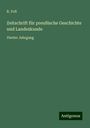 R. Foß: Zeitschrift für preußische Geschichte und Landeskunde, Buch