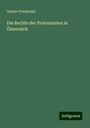 Gustav Porubszky: Die Rechte der Protestanten in Österreich, Buch