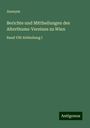 Anonym: Berichte und Mittheilungen des Alterthums-Vereines zu Wien, Buch