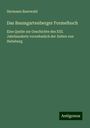 Hermann Baerwald: Das Baumgartenberger Formelbuch, Buch