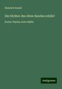 Heinrich Ewald: Die Dichter des Alten Bundes erklärt, Buch