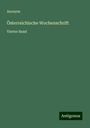 Anonym: Österreichische Wochenschrift, Buch