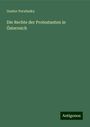 Gustav Porubszky: Die Rechte der Protestanten in Österreich, Buch