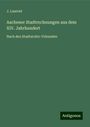 J. Laurent: Aachener Stadtrechnungen aus dem XIV. Jahrhundert, Buch