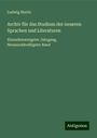 Ludwig Herrio: Archiv für das Studium der neueren Sprachen und Literaturen, Buch