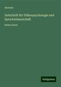 Anonym: Zeitschrift für Völkerpsychologie und Sprachwissenschaft, Buch