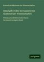 Kaiserliche Akademie Der Wissenschaften: Sitzungsberichte der Kaiserlichen Akademie der Wissenschaften, Buch