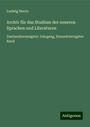 Ludwig Herric: Archiv für das Studium der neueren Sprachen und Literaturen, Buch