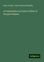 Kuno Fischer: A Commentary on Kant's Critick of the pure Reason, Buch