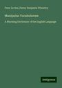 Peter Levins: Manipulus Vocabulorum, Buch