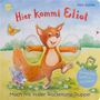 "Hier kommt Eliot. Bewegungs-Spiele mit Schiebern. Mach mit in der Wackeltanz-Truppe!" Eichhörnchen tanzt fröhlich.