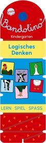 "Bandolino, Kindergarten, Logisches Denken, LERN · SPIEL · SPASS," Tiere in bunten Quadraten, farbenfrohes Design.