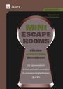 Cover mit großem Schlüsselloch; Text: "MINI ESCAPE ROOMS für den Geographieunterricht." Sekundarstufe I, Klassen 5–10.