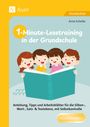 Titel: "1-Minute-Lesetraining in der Grundschule". Drei Kinder lesen ein großes Buch zusammen.