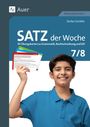 „Satz der Woche 7/8, Stefan Schäfer, 51 Übungskarten zu Grammatik, Rechtschreibung und Stil.“ Junge lächelt.