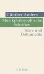 Günther Anders: Musikphilosophische Schriften, Buch